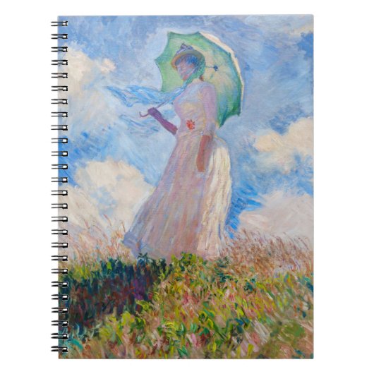 Claude Monet - Woman with a Parasol facing left ノートブック (正面)