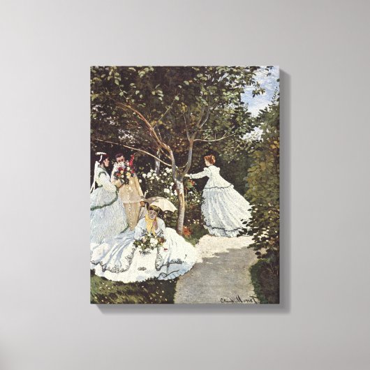 Claude Monet – Women in the Garden 1866 キャンバスプリント (正面)