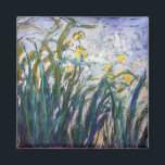 Claude Monet - Yellow and Purple Irises マグネット<br><div class="desc">Yellow and Purple Irises / Iris jaunes et mauves - Claude Monet,  Oil on Canvas,  1924-1925</div>