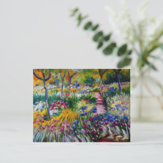 Claude Monet's Iris Garden Postcard ポストカード