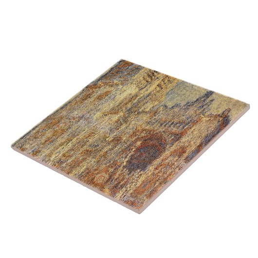 Claude Monet's painting, Rouen Cathedral at Noon, タイル (側面)