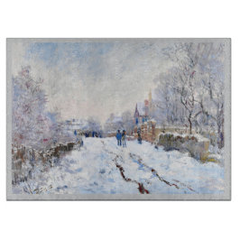 Claude Monet's snow at Argenteuil カッティングボード