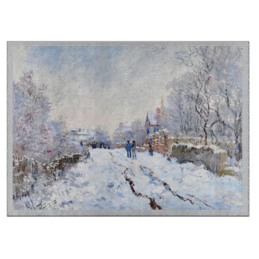 Claude Monet's snow at Argenteuil カッティングボード (正面)