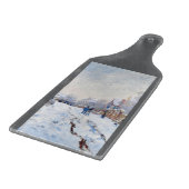 Claude Monet's snow at Argenteuil カッティングボード (角)
