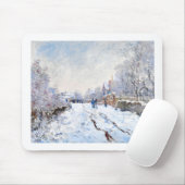 Claude Monet's snow at Argenteuil landscape マウスパッド (マウス)