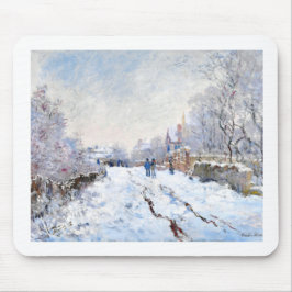 Claude Monet's snow at Argenteuil landscape マウスパッド