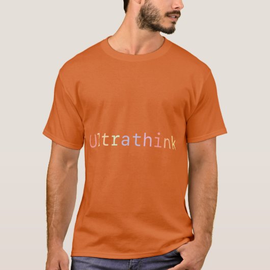 Claude Ultrathink レインボー テット 笑える Tシャツ (正面)