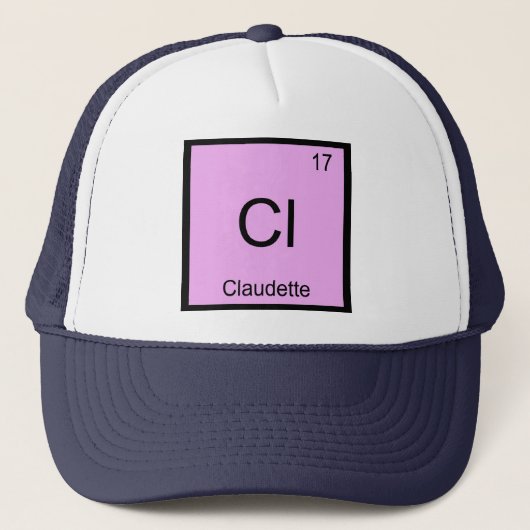 Claudette 名前 化学元素 周期表 キャップ (正面)