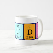 Claudi期別テーブル名mug コーヒーマグカップ (正面右)