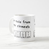 Claudi期別テーブル名mug コーヒーマグカップ (正面左)