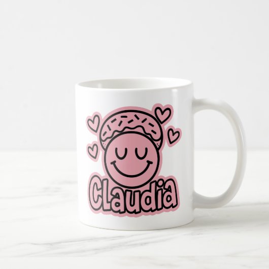 Claudia Doodle Emoji 1 コーヒーマグカップ (右)