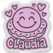 Claudia Doodle Emoji 2 シール (正面)