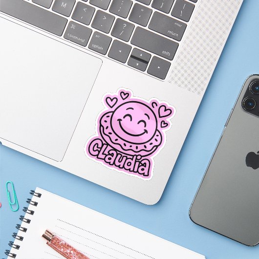 Claudia Doodle Emoji 2 シール (ノートパソコンとiPhone)