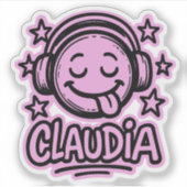 Claudia Doodle Emoji 3 シール (正面)