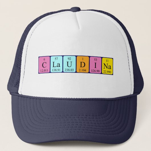 Claudina周期表名hat キャップ (正面)
