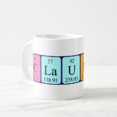 Claudine定期的なテーブル名mug コーヒーマグカップ (正面左)