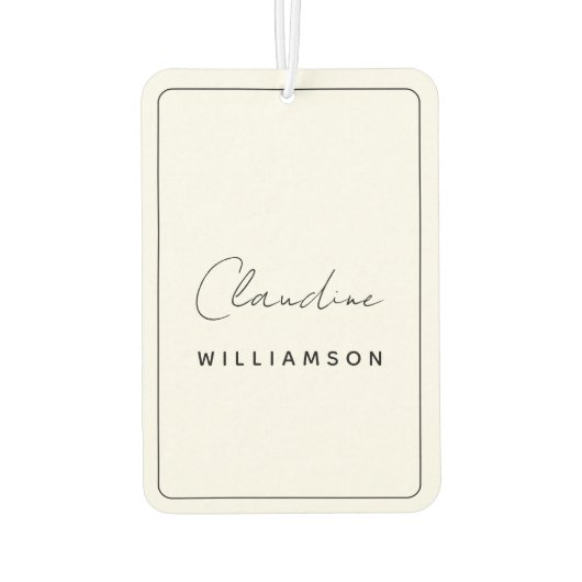 Claudine Williamson カーエアーフレッシュナー (裏面)