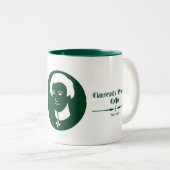 Clausewitzの兄弟のコーヒー引用語句のマグ ツートーンマグカップ (正面右)