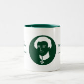 Clausewitzの兄弟のコーヒー引用語句のマグ ツートーンマグカップ (中央)