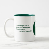 Clausewitzの兄弟のコーヒー引用語句のマグ ツートーンマグカップ (左)