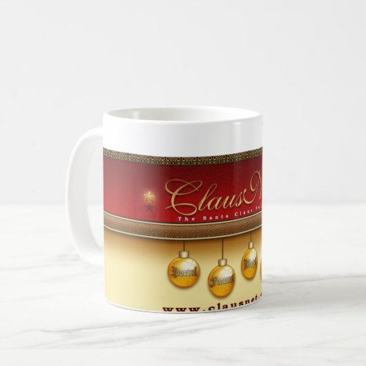 ClausNetのメンバーの熱いココアマグ コーヒーマグカップ (正面左)