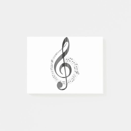 Clave de Sol Pentagrama y Melodia ポストイット (正面)