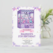 Claw machine arcade party invitation 招待状 (スタンド正面)