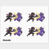 Claw Strike Ninja vs Monster Chibi Anime RPG Game  長方形シール (シート)