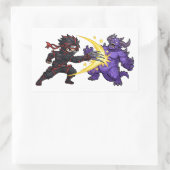 Claw Strike Ninja vs Monster Chibi Anime RPG Game  長方形シール (バッグ)