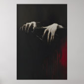 Clawed Hands Dracula Vampire Print, Gothic Art Dar ポスター (正面)