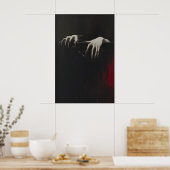 Clawed Hands Dracula Vampire Print, Gothic Art Dar ポスター (キッチン)