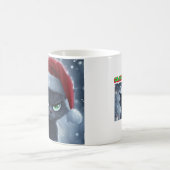 'Claws Humbug' Grumpy Christmas Cat Coffee Cup コーヒーマグカップ (中央)