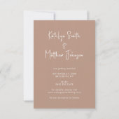 Clayおもしろいスモダンクリプト写真ミニマル結婚リスト セーブザデート (裏面)