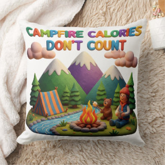 Clay Art “Campfire Calories Don’t Count” Scene クッション