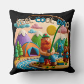 Clay Art “Reel Cool Dad” Fishing Scene Design クッション (裏面)