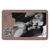 Clay Blush Couple Photo QR Code Wedding  マグネット (横)