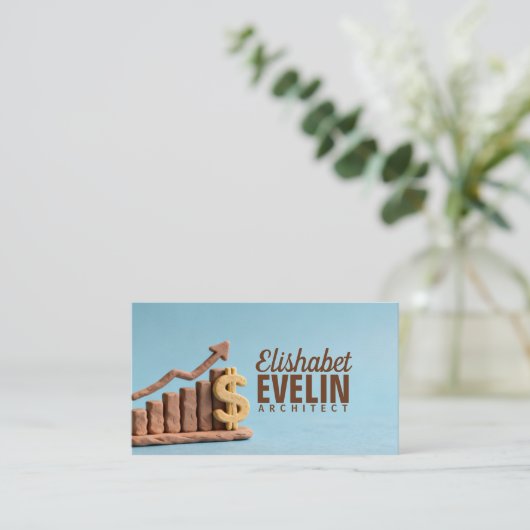 Clay-Crafted Financial Progress 名刺 (スタンド正面)