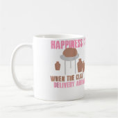 Clay Delivery Happiness Pottery Design コーヒーマグカップ (左)