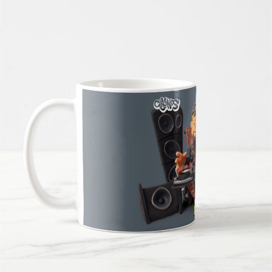 Clay Kids - Taza Motor gris コーヒーマグカップ (左)
