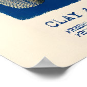 Clay & Pots Poster Midcentury Ceramic Art Print – ポスター (角)