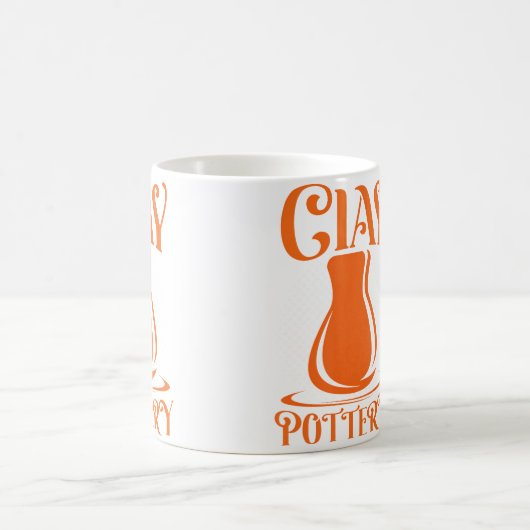 Clay Pottery Retro コーヒーマグカップ (中央)