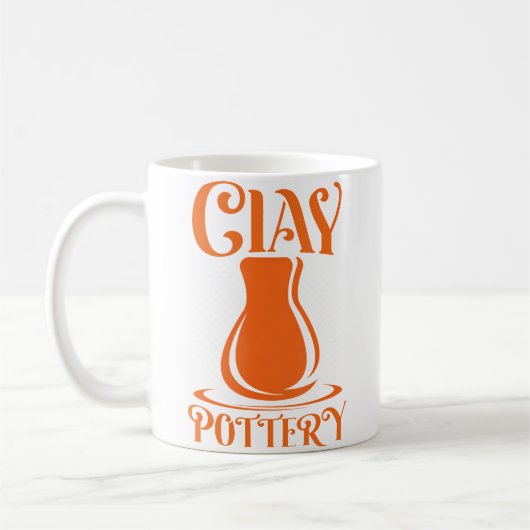 Clay Pottery Retro コーヒーマグカップ (左)