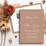 Clay QR Code All In モダン One Script Chic 結婚's インビテーションポストカード<br><div class="desc">ClayスクリプモダントQRコードすべて1つのミニマリストの結婚結婚式招待状カード。祝特別な日には、この美しい結婚式招待状のカードを使用してエレガント、あなたの特別な機会を美しく。すべての文字は、自分の詳細で簡単かつ迅速にパーソナライズするために事前に配置されている。これもし以上のカスタマイズまたは一致するアイテムが必要な場合は、alldaybreakfastzazzle@gmail.comにメールを送信して下さい – 私たちは望んで救済いる。</div>