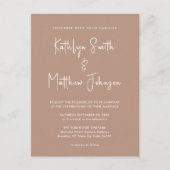 Clay QR Code All In モダン One Script Chic 結婚's インビテーションポストカード (正面)