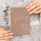 Clay QR Code All In モダン One Script Chic 結婚's 招待状