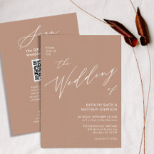 Clay QR Code All In モダン One Script Chic 結婚's