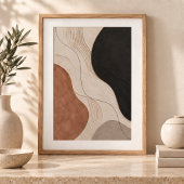 Clay Resonance | Minimal Abstract Plaster Art Prin ポスター