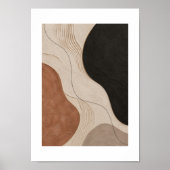 Clay Resonance | Minimal Abstract Plaster Art Prin ポスター (正面)