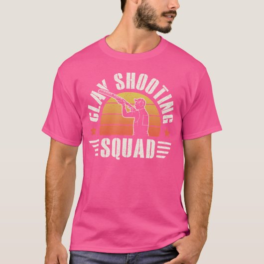 Clay Shooting Squad Pull Trap Pigeon Shotgun Clay  Tシャツ (正面)