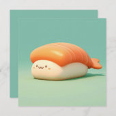 Clay Shrimp Nigiri Sushi Illustration Postcard (正面/裏面)